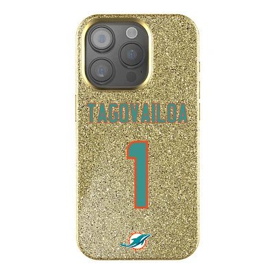Keyscaper Tua Tagovailoa Gold Miami Dolphins Bling iPhone Case
