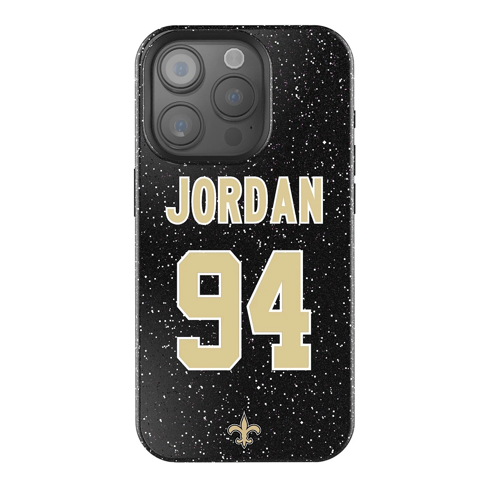 Keyscaper Cameron Jordan Black New Orleans Saints Bling iPhone Case