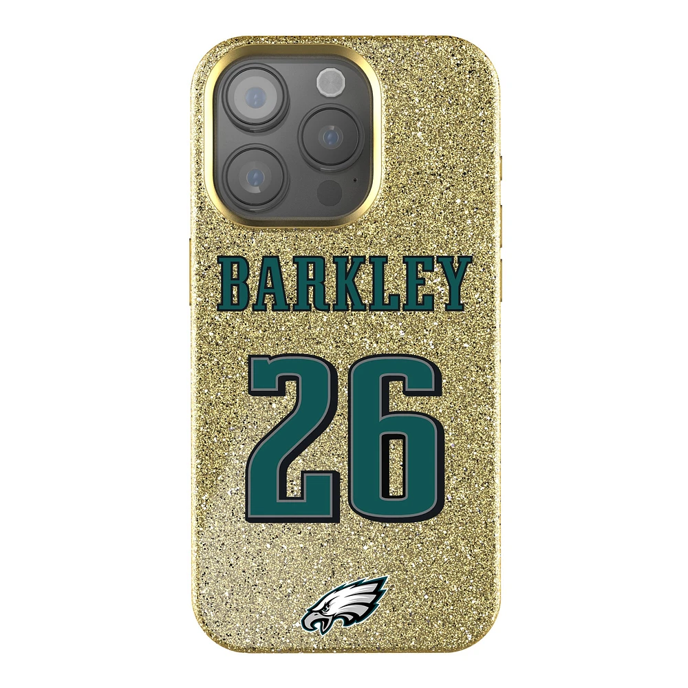 Keyscaper Saquon Barkley Gold Philadelphia Eagles Bling iPhone Case