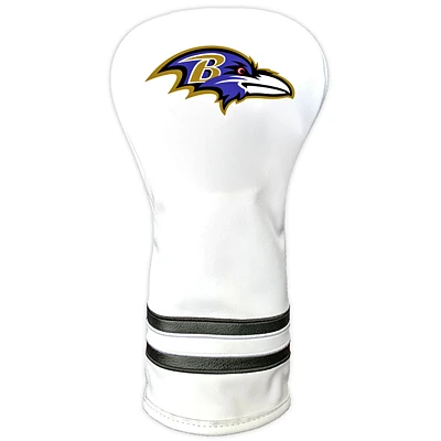 White Baltimore Ravens Vintage Driver Golf Headcover