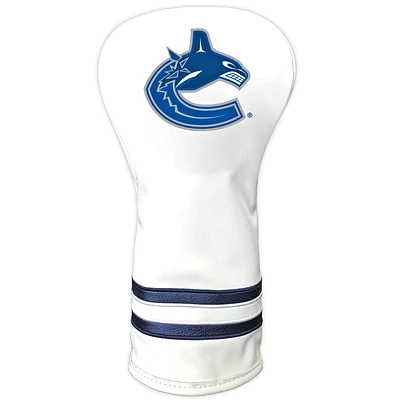 White Vancouver Canucks Vintage Driver Golf Headcover
