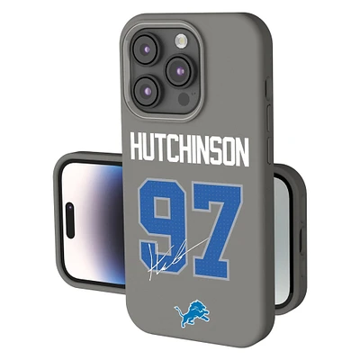 Keyscaper Aidan Hutchinson Gray Detroit Lions Ready Soft Touch iPhone Case