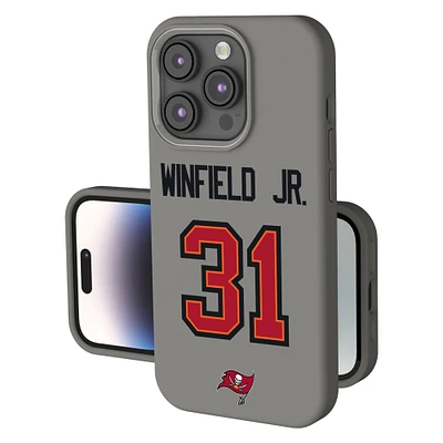 Keyscaper Antoine Winfield Jr. Gray Tampa Bay Buccaneers Ready Soft Touch iPhone Case