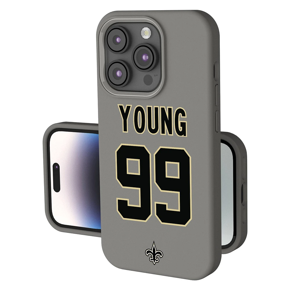 Keyscaper Chase Young Gray New Orleans Saints Ready Soft Touch iPhone Case