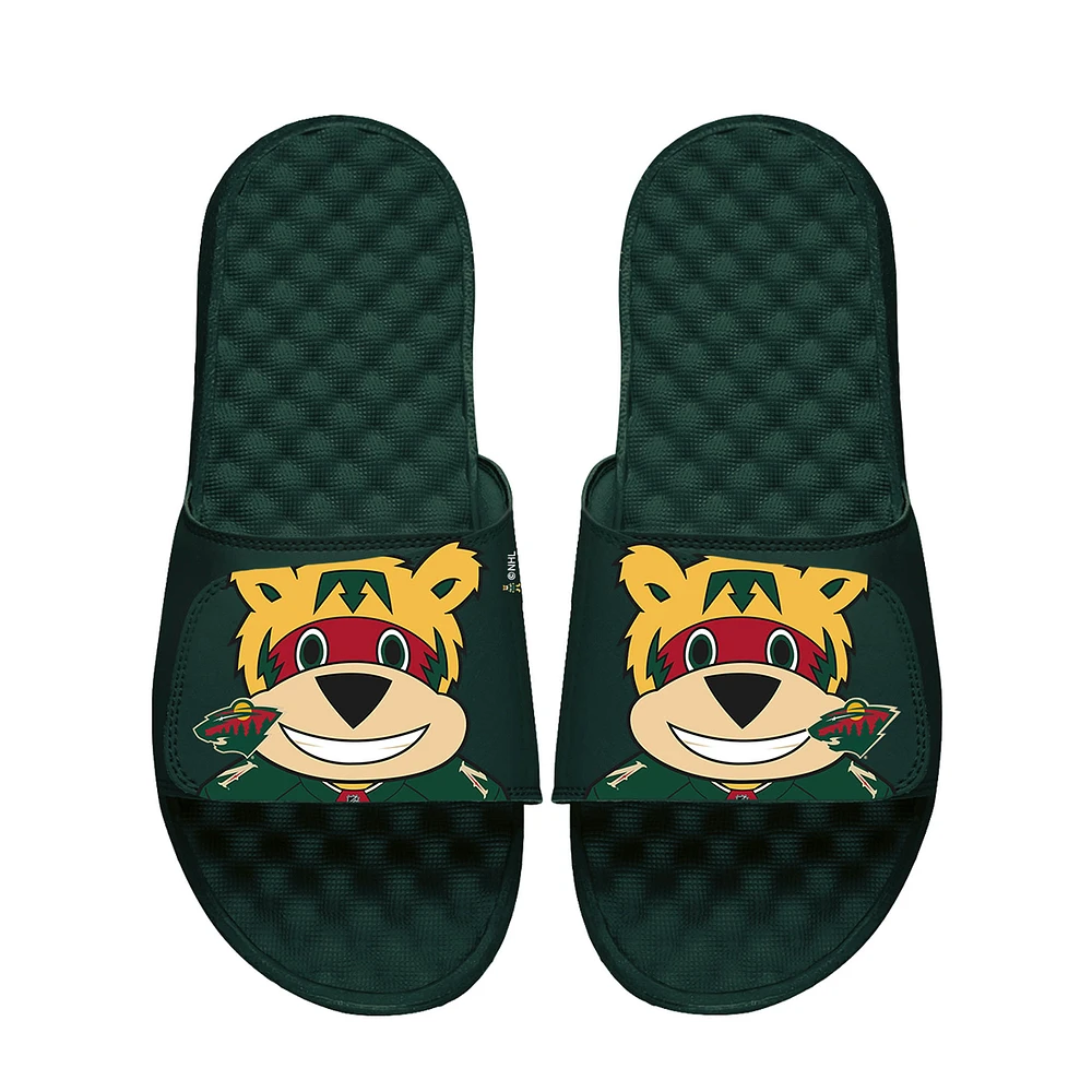 Unisex ISlide Dark Green Minnesota Wild Team Mascot Slide Sandals