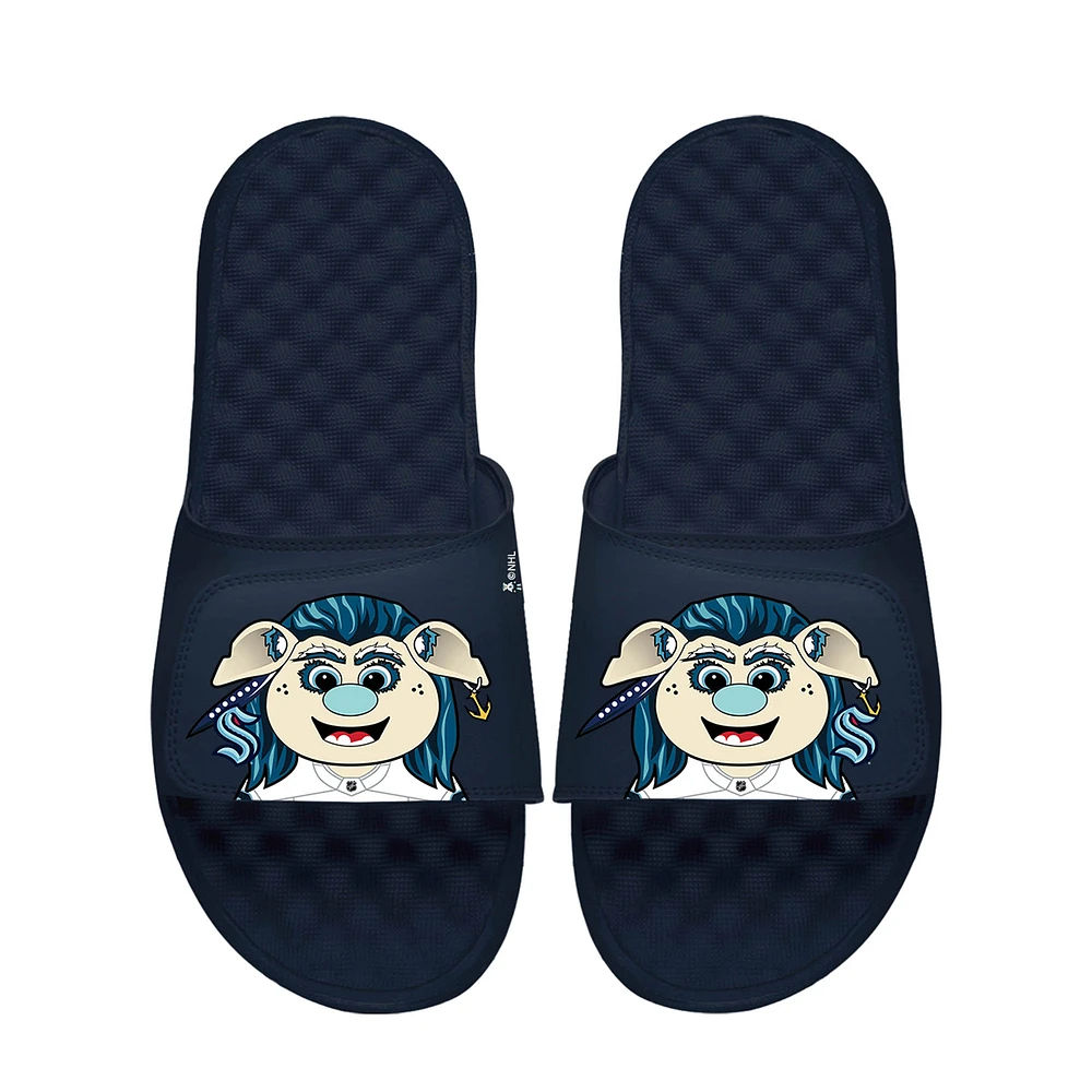 Unisex ISlide Navy Seattle Kraken Team Mascot Slide Sandals