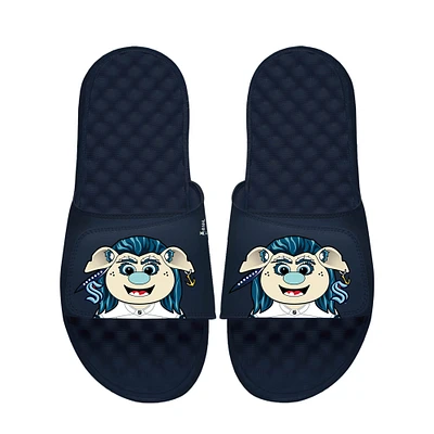 Unisex ISlide  Navy Seattle Kraken Team Mascot Slide Sandals