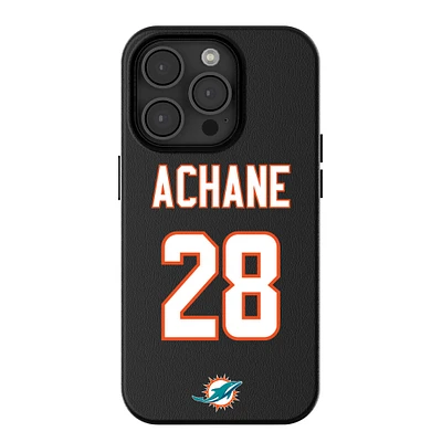 Keyscaper De’Von Achane Black Miami Dolphins iPhone Magnetic Bump Case