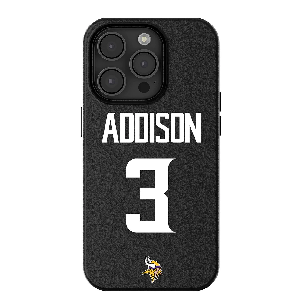Keyscaper Jordan Addison Black Minnesota Vikings iPhone Magnetic Bump Case