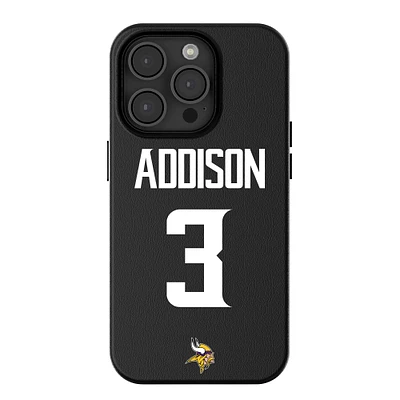 Keyscaper Jordan Addison Black Minnesota Vikings iPhone Magnetic Bump Case
