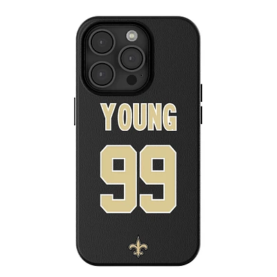 Keyscaper Chase Young Black New Orleans Saints iPhone Magnetic Bump Case