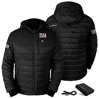 Men's ActionHeat Black New York Giants 5V Battery Charged Insulated Puffer Full-Zip Jacket