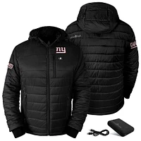 Men's ActionHeat Black New York Giants 5V Battery Charged Insulated Puffer Full-Zip Jacket
