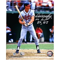 Dale Murphy Atlanta Braves Autographed 8" x 10" Hitting Photograph with "NL MVP 82, 83" Inscription