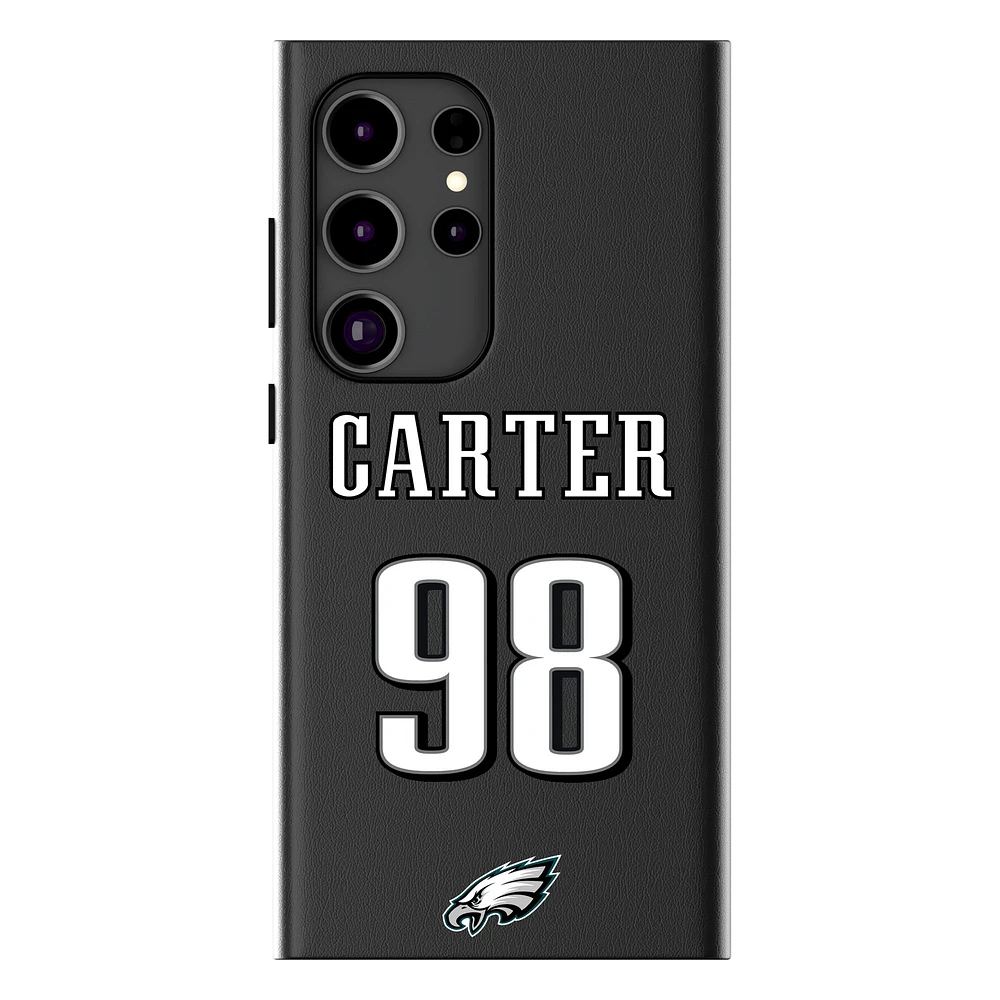 Keyscaper Jalen Carter Black Philadelphia Eagles Galaxy Magnetic Bump Case