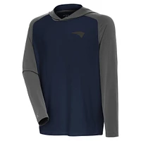 Men's Antigua Navy New England Patriots Tonal Intrepid Pullover Hoodie