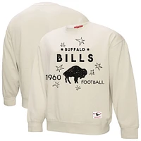 Women's Mitchell & Ness Cream Buffalo Bills Shooting Stars Pullover Sweatshirt