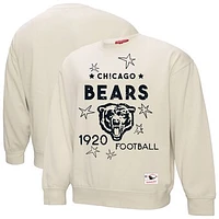 Women's Mitchell & Ness Cream Chicago Bears Shooting Stars Pullover Sweatshirt