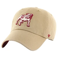 Men's '47 Khaki Georgia Bulldogs Ballpark Clean Up Adjustable Hat