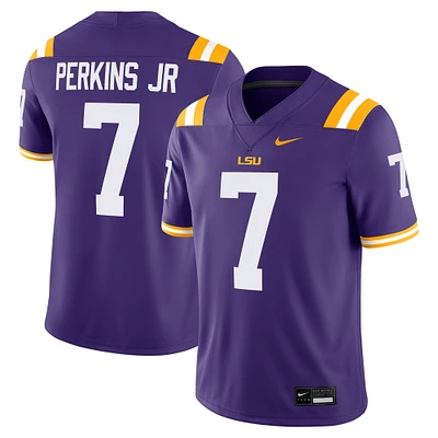 Men's Nike Harold Perkins Jr Purple LSU Tigers NIL Football Game Jersey