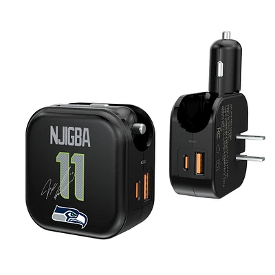 Keyscaper Jaxon Smith-Njigba Seattle Seahawks Ready 2-in-1 USB Charger