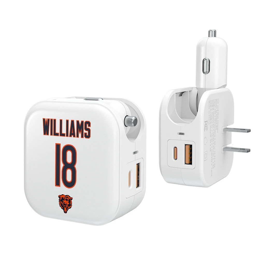 Keyscaper Caleb Williams Chicago Bears Ready 2-in-1 USB Charger