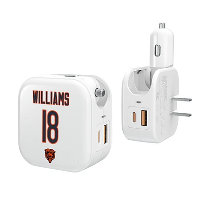 Keyscaper Caleb Williams Chicago Bears Ready 2-in-1 USB Charger