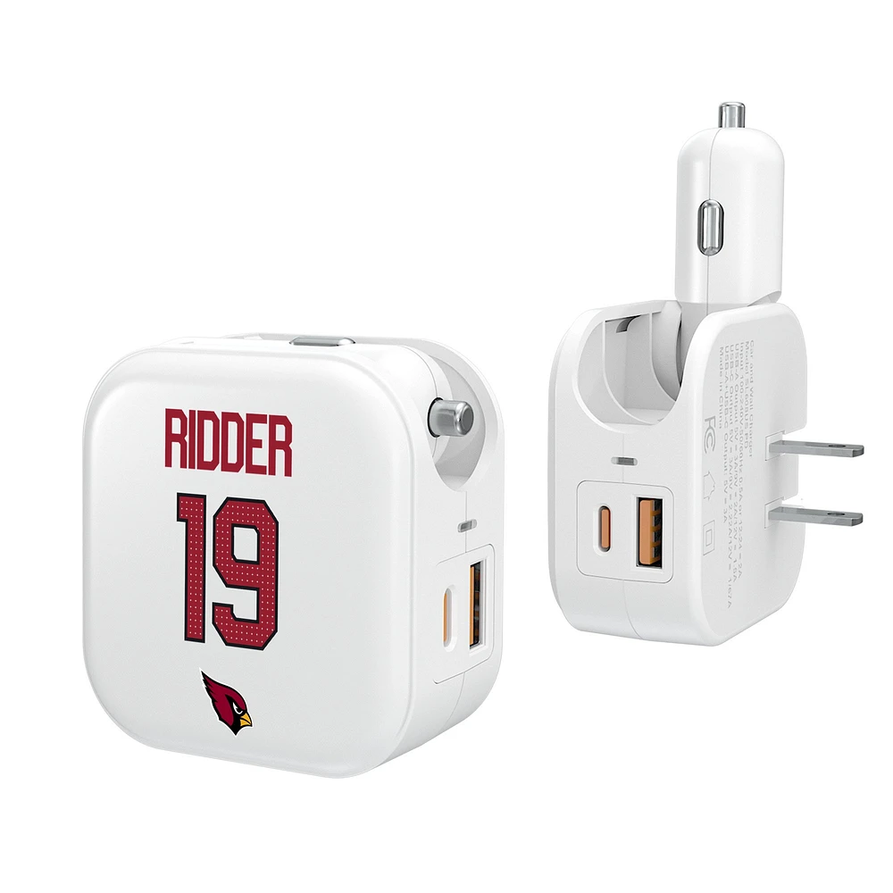 Keyscaper Desmond Ridder Arizona Cardinals Ready 2-in-1 USB Charger