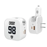 Keyscaper Maxx Crosby Las Vegas Raiders Ready 2-in-1 USB Charger