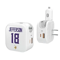 Keyscaper Justin Jefferson Minnesota Vikings Ready 2-in-1 USB Charger