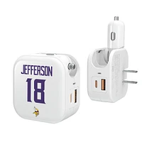 Keyscaper Justin Jefferson Minnesota Vikings Ready 2-in-1 USB Charger