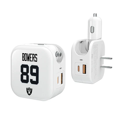 Keyscaper Brock Bowers Las Vegas Raiders Ready 2-in-1 USB Charger