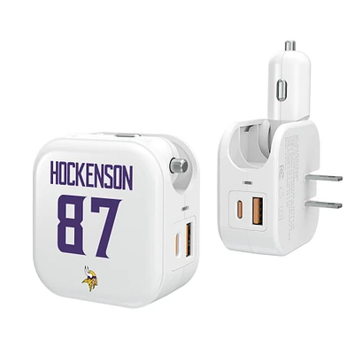Keyscaper T.J. Hockenson Minnesota Vikings Ready 2-in-1 USB Charger