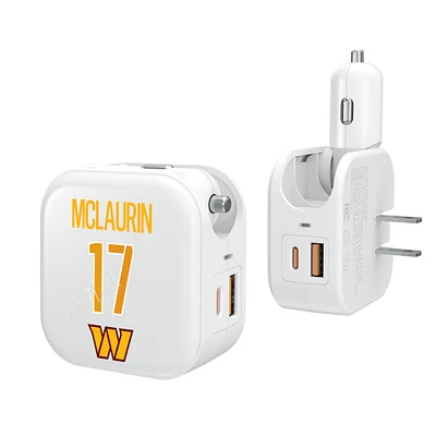 Keyscaper Terry McLaurin Washington Commanders Ready 2-in-1 USB Charger