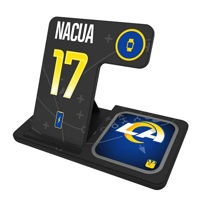 Keyscaper Puka Nacua Los Angeles Rams Ready 3-in-1 Charging Station