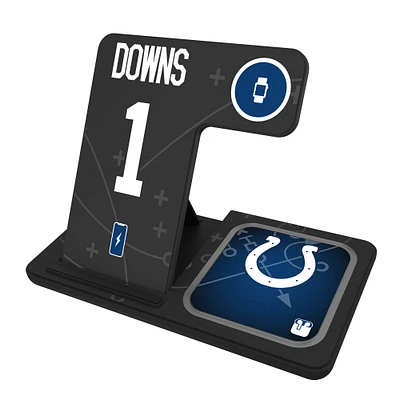 Keyscaper Josh Downs Indianapolis Colts Ready 3-in-1 Charging Station