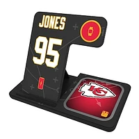 Keyscaper Chris Jones Kansas City Chiefs Ready 3-in-1 Charging Station