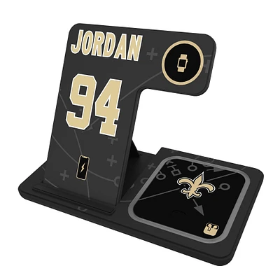 Keyscaper Cameron Jordan New Orleans Saints Ready 3-in-1 Charging Station