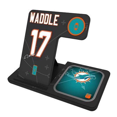 Keyscaper Jaylen Waddle Miami Dolphins Ready 3-in-1 Charging Station