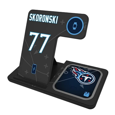 Keyscaper Peter Skoronski Tennessee Titans Ready 3-in-1 Charging Station