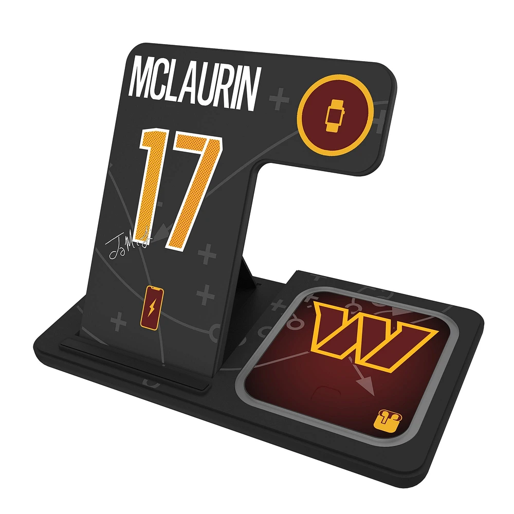Keyscaper Terry McLaurin Washington Commanders Ready 3-in-1 Charging Station
