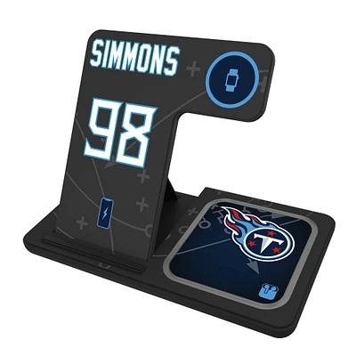 Keyscaper Jeffery Simmons Tennessee Titans Ready 3-in-1 Charging Station