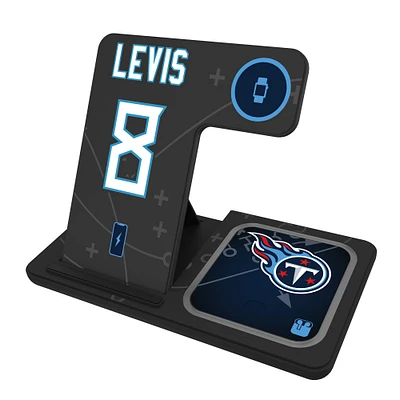 Keyscaper Will Levis Tennessee Titans Ready 3-in-1 Charging Station