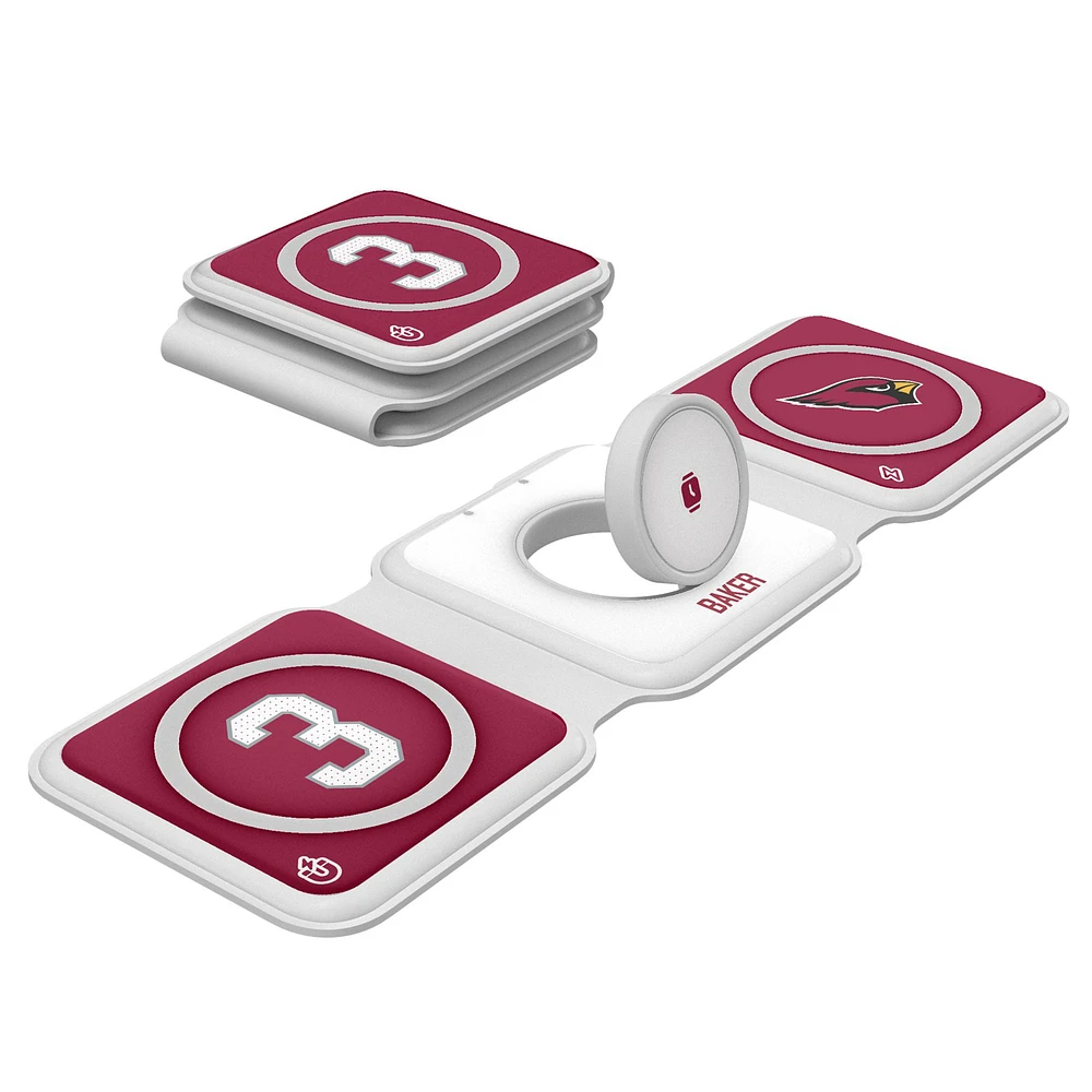 Keyscaper Budda Baker Arizona Cardinals 3-in-1 Foldable Charger