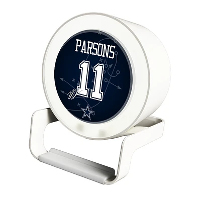 Keyscaper Micah Parsons White Dallas Cowboys Night Light Charger and Bluetooth Speaker