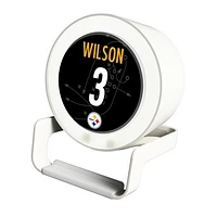 Keyscaper Russell Wilson White Pittsburgh Steelers Night Light Charger and Bluetooth Speaker