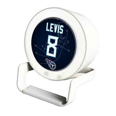 Keyscaper Will Levis White Tennessee Titans Night Light Charger and Bluetooth Speaker