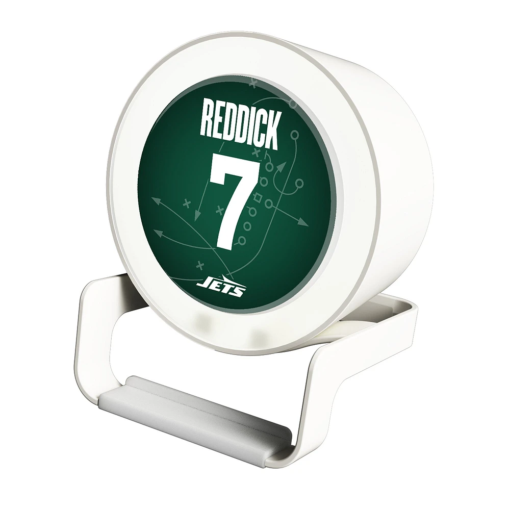 Keyscaper Haason Reddick White New York Jets Night Light Charger and Bluetooth Speaker
