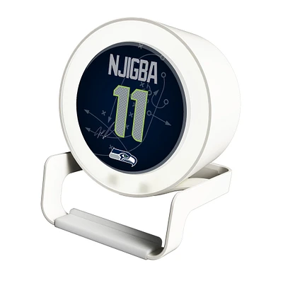 Keyscaper Jaxon Smith-Njigba White Seattle Seahawks Night Light Charger and Bluetooth Speaker