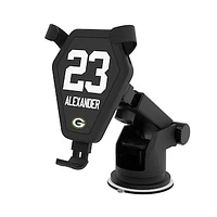 Keyscaper Jaire Alexander Black Green Bay Packers Wireless Car Charger